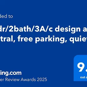 3bdr-2bath-3ac Design Apt, Central, Secured Parking, Quiet Appartamento